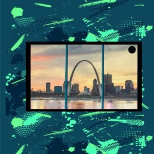 llavero rectagular arco st luis